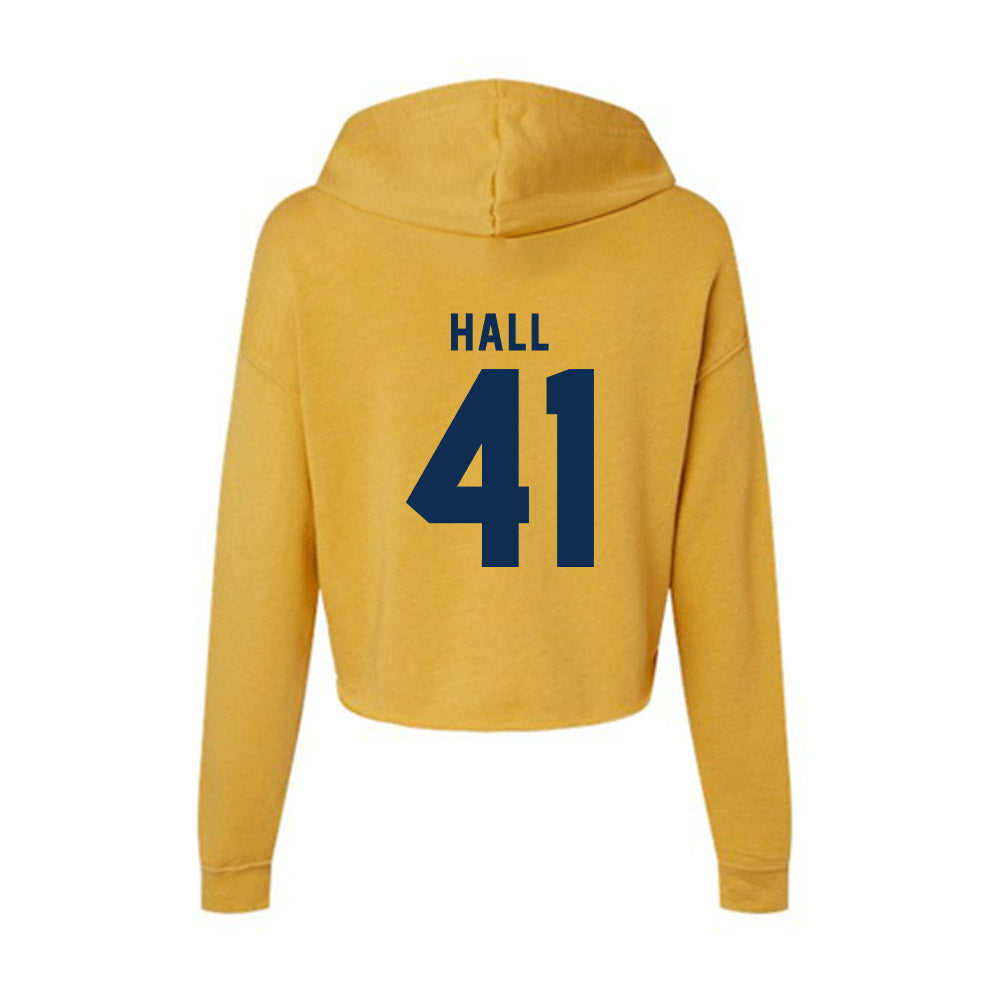 West Virginia - NCAA Baseball : Tyrus Hall - Women's Crop Fleece Hoodie-1
