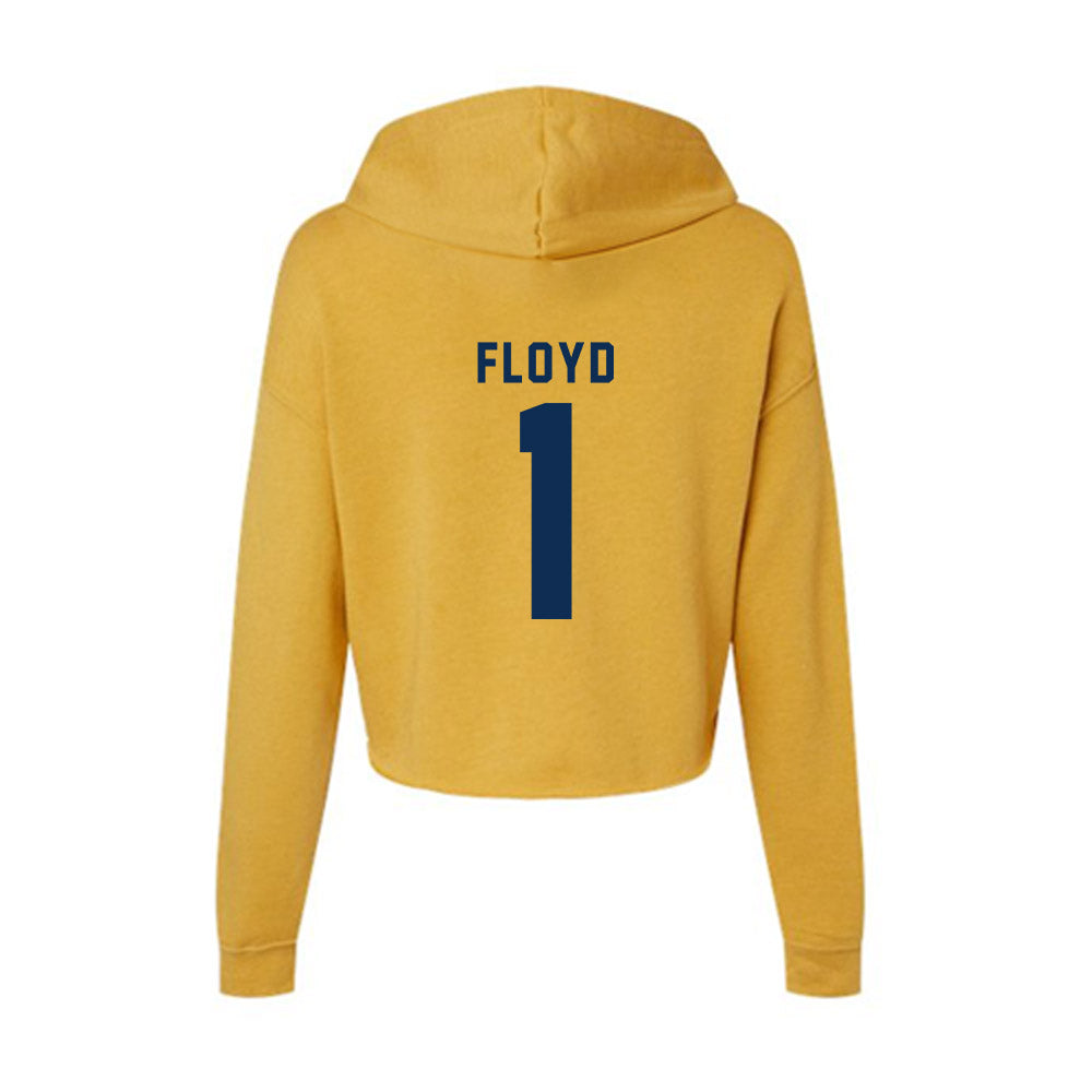West Virginia - NCAA Men's Basketball : Jasper Floyd - Women's Crop Fleece Hoodie-1