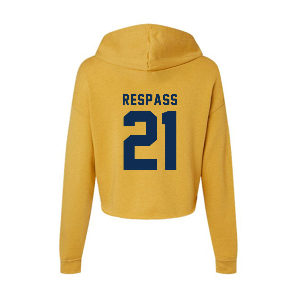 West Virginia - NCAA Women's Soccer : Ajanae Respass - Women's Crop Fleece Hoodie-1