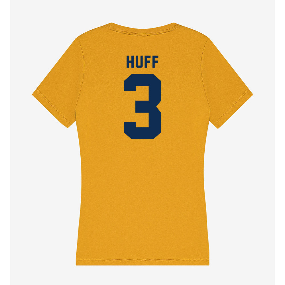 West Virginia - NCAA Men's Basketball : Honor Huff - Women's V-Neck T-Shirt-1