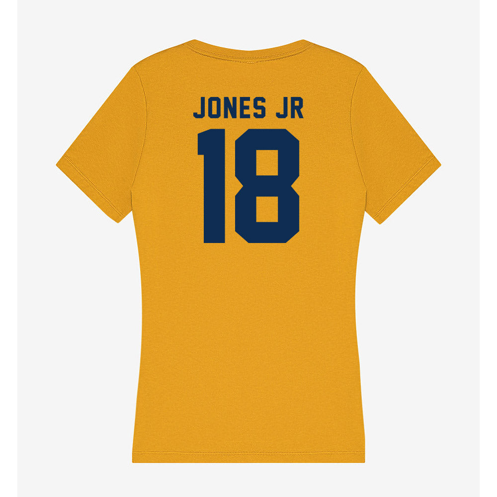 West Virginia - NCAA Football : Curtis Jones Jr - Women's V-Neck T-Shirt-1
