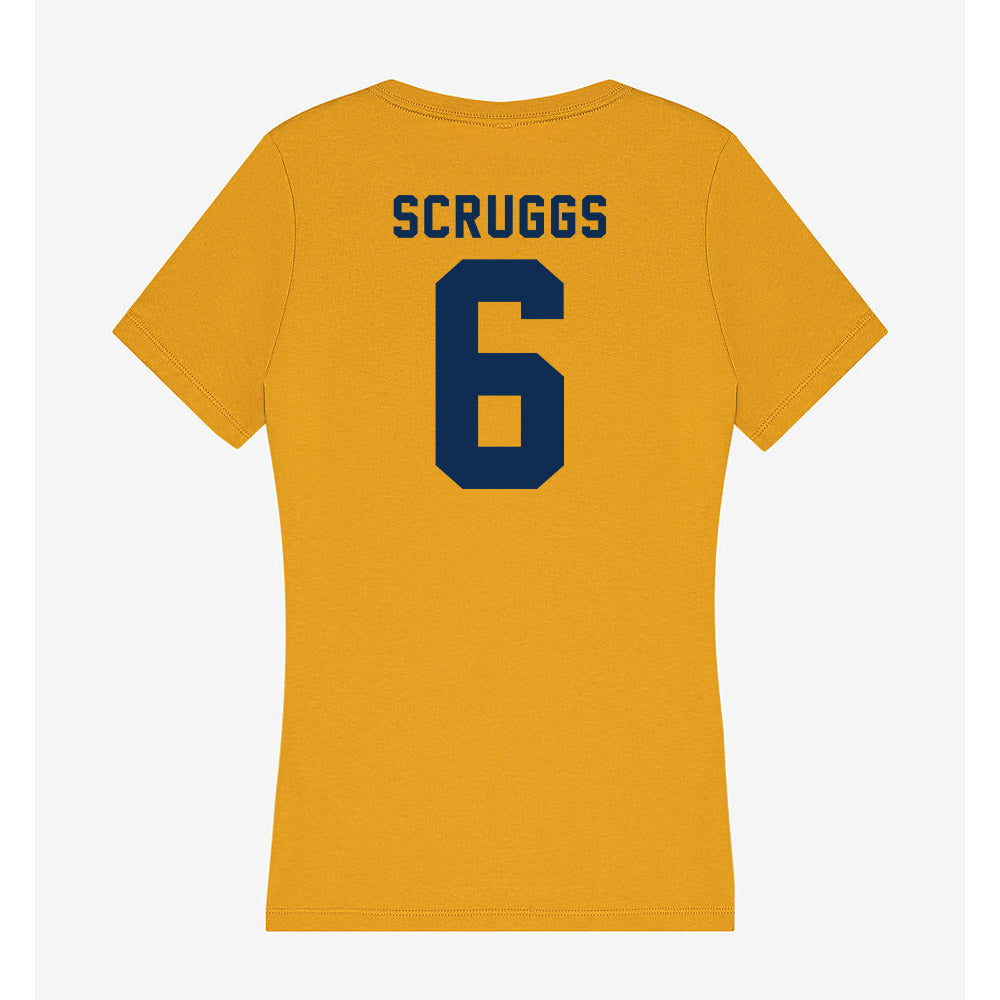 West Virginia - NCAA Football : Jordan Scruggs - Women's V-Neck T-Shirt-1