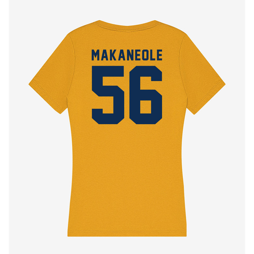 West Virginia - NCAA Football : Kimo Makaneole - Women's V-Neck T-Shirt-1