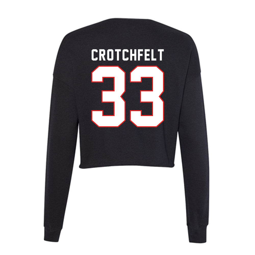 Texas Tech - NCAA Baseball : Zach Crotchfelt - Women's Cropped Crew Fleece-1
