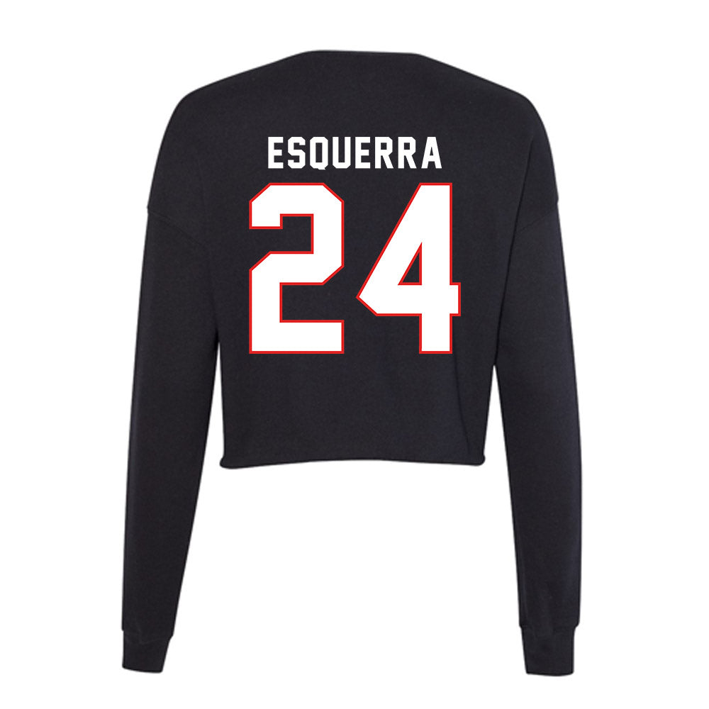 Texas Tech - NCAA Football : Malik Esquerra - Women's Cropped Crew Fleece-1