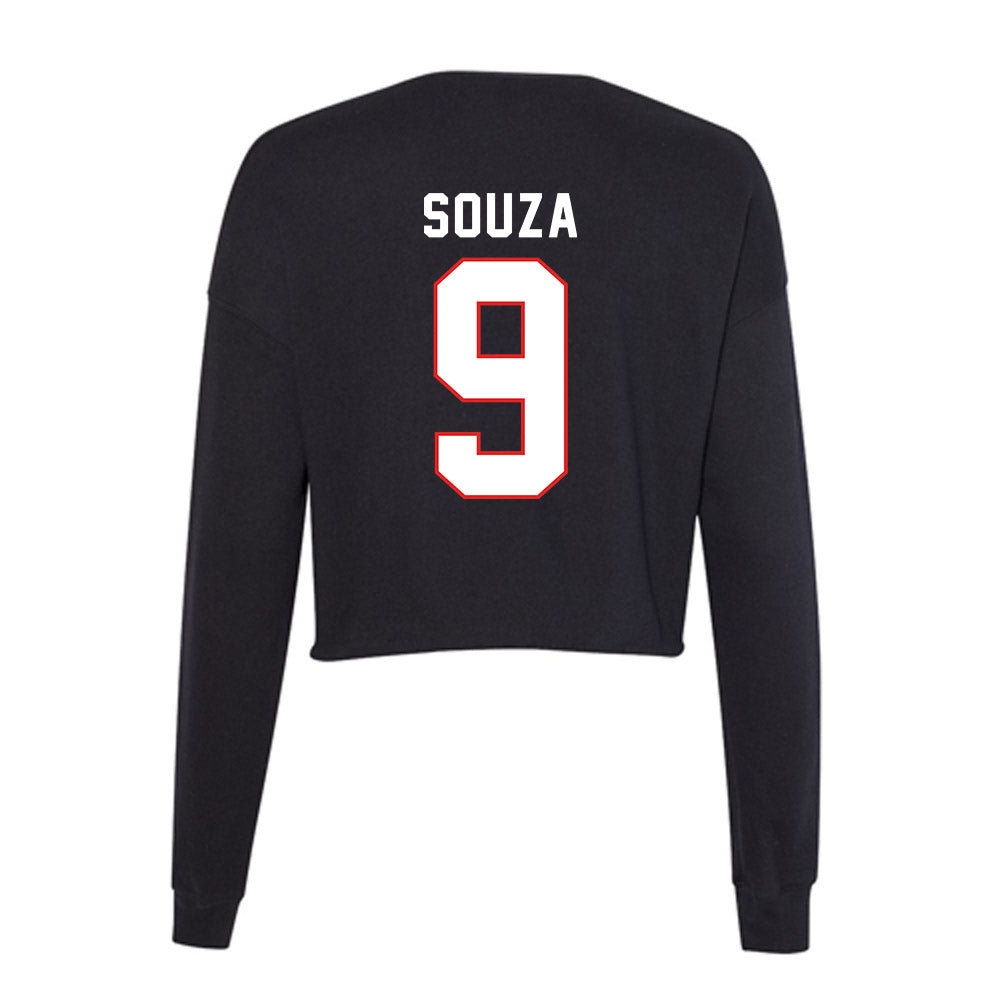 Texas Tech - NCAA Baseball : Jace Souza - Women's Cropped Crew Fleece-1