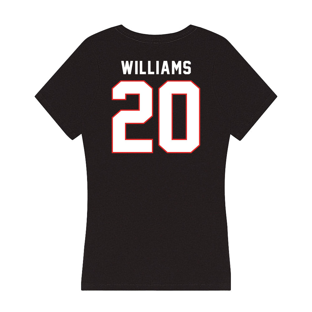 Texas Tech - NCAA Football : J'koby Williams - Women's V-Neck T-Shirt-1