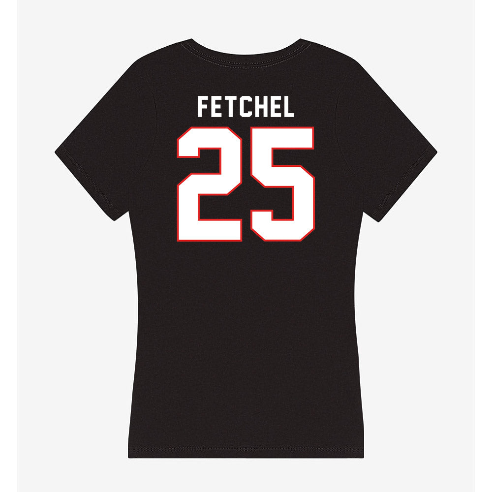 Texas Tech - NCAA Baseball : Zach Fetchel - Women's V-Neck T-Shirt-1