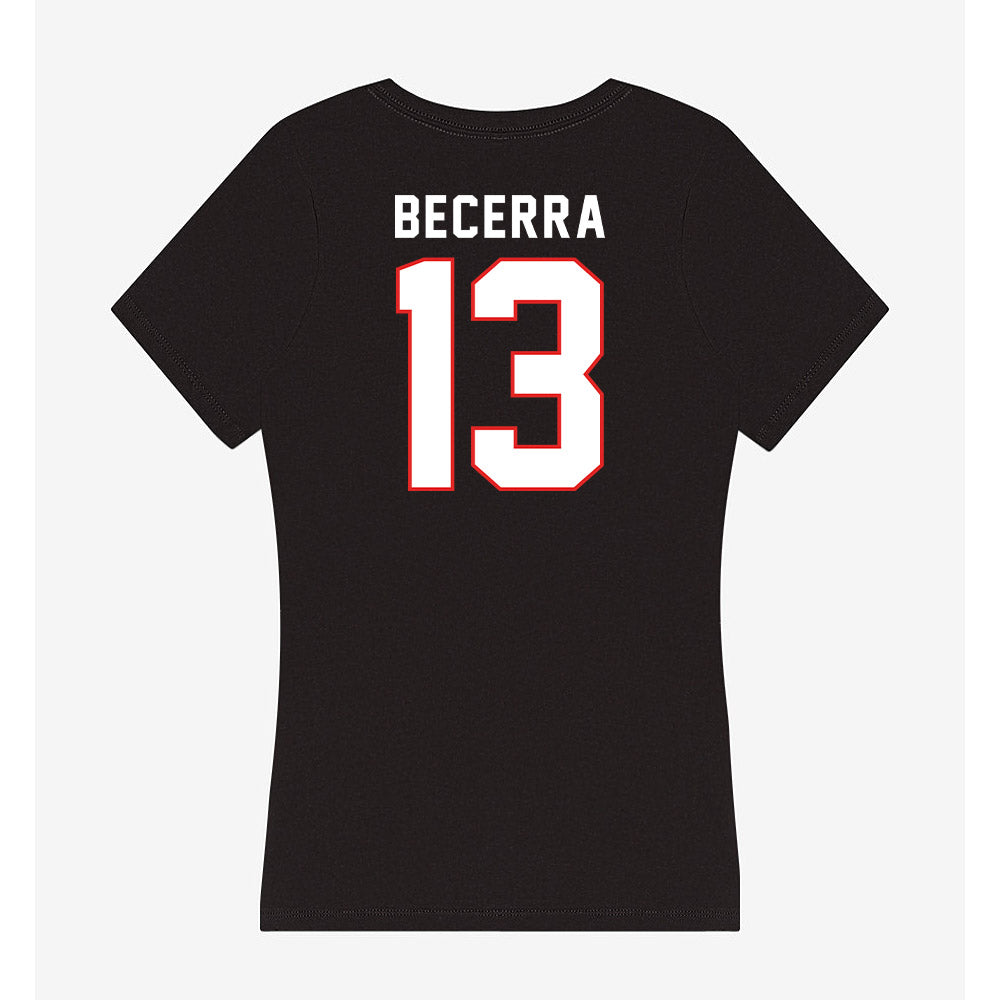 Texas Tech - NCAA Baseball : Donovan Becerra - Women's V-Neck T-Shirt-1