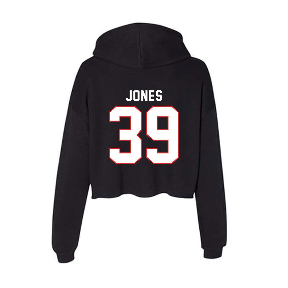 Texas Tech - NCAA Baseball : Ryan Jones - Women's Crop Fleece Hoodie-1