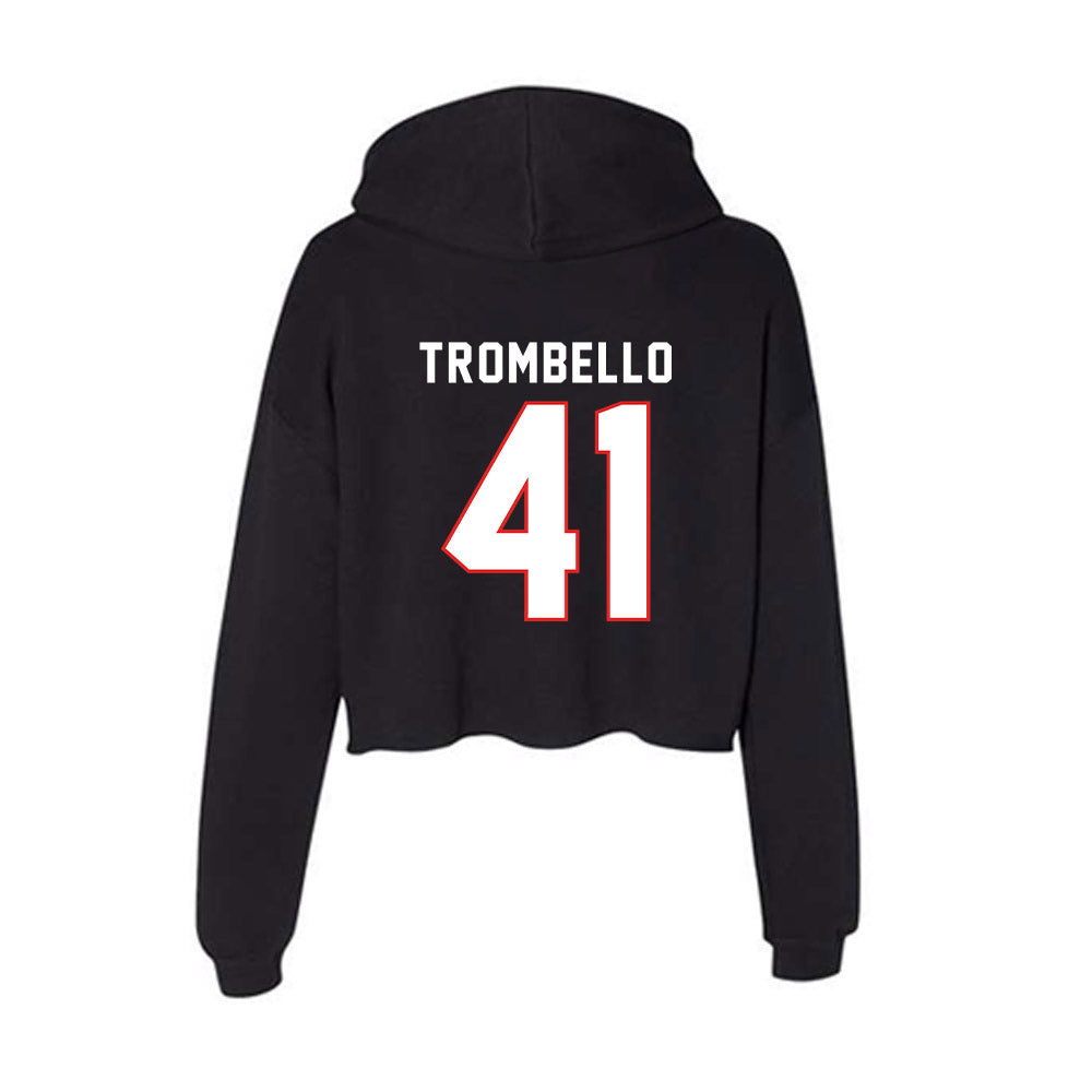 Texas Tech - NCAA Baseball : Brady Trombello - Women's Crop Fleece Hoodie-1