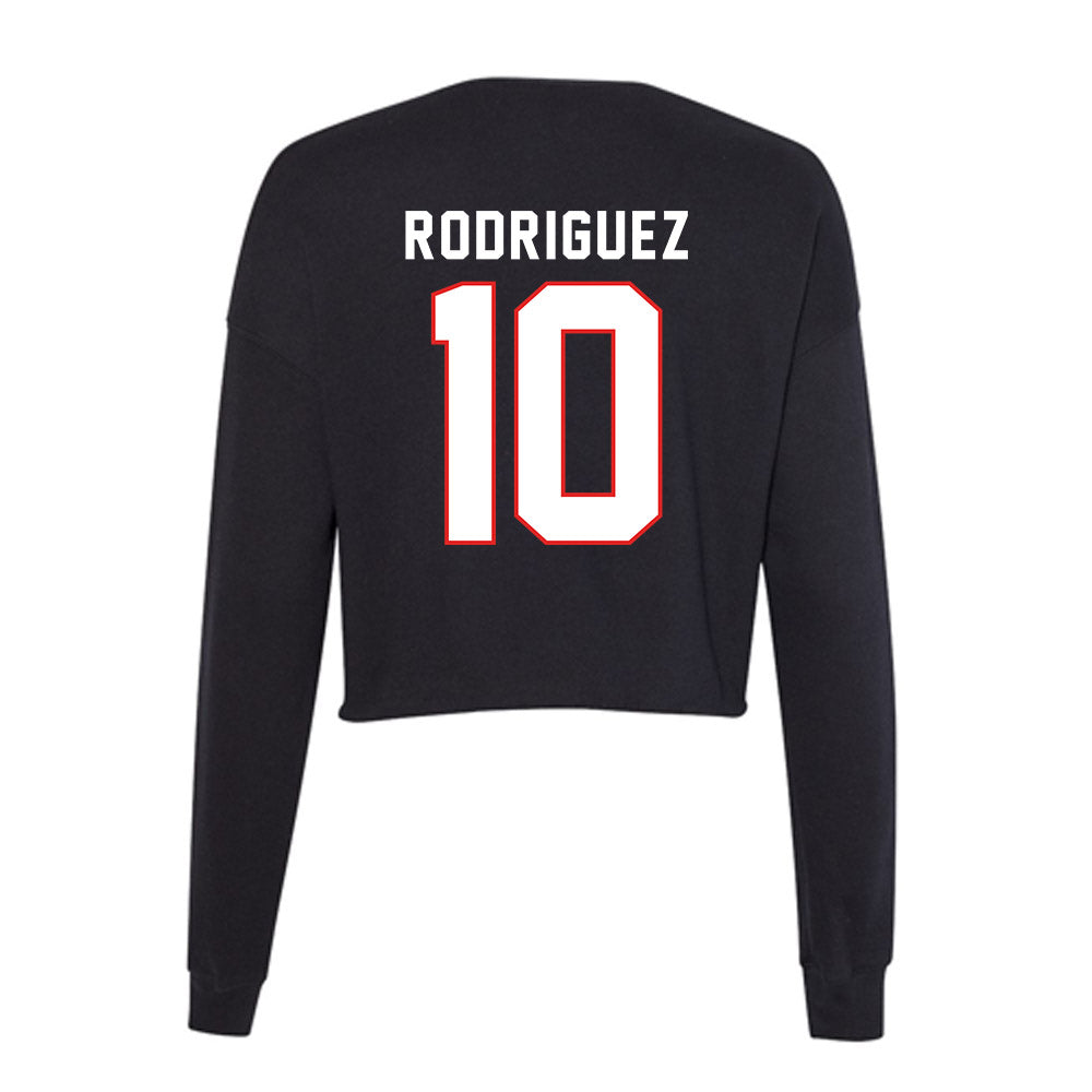 Texas Tech - NCAA Football : Jacob Rodriguez - Women's Cropped Crew Fleece-1