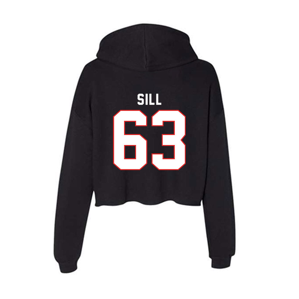 Texas Tech - NCAA Football : Daniel Sill - Women's Crop Fleece Hoodie-1