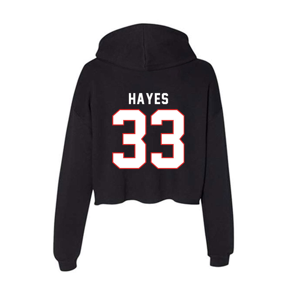 Texas Tech - NCAA Baseball : Adam Hayes - Women's Crop Fleece Hoodie-1