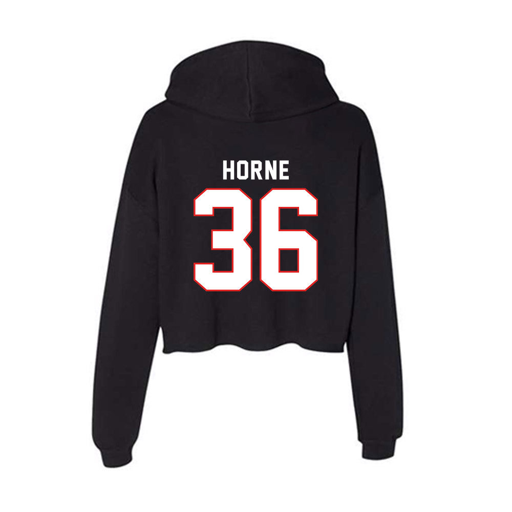 Texas Tech - NCAA Football : Justin Horne - Women's Crop Fleece Hoodie-1