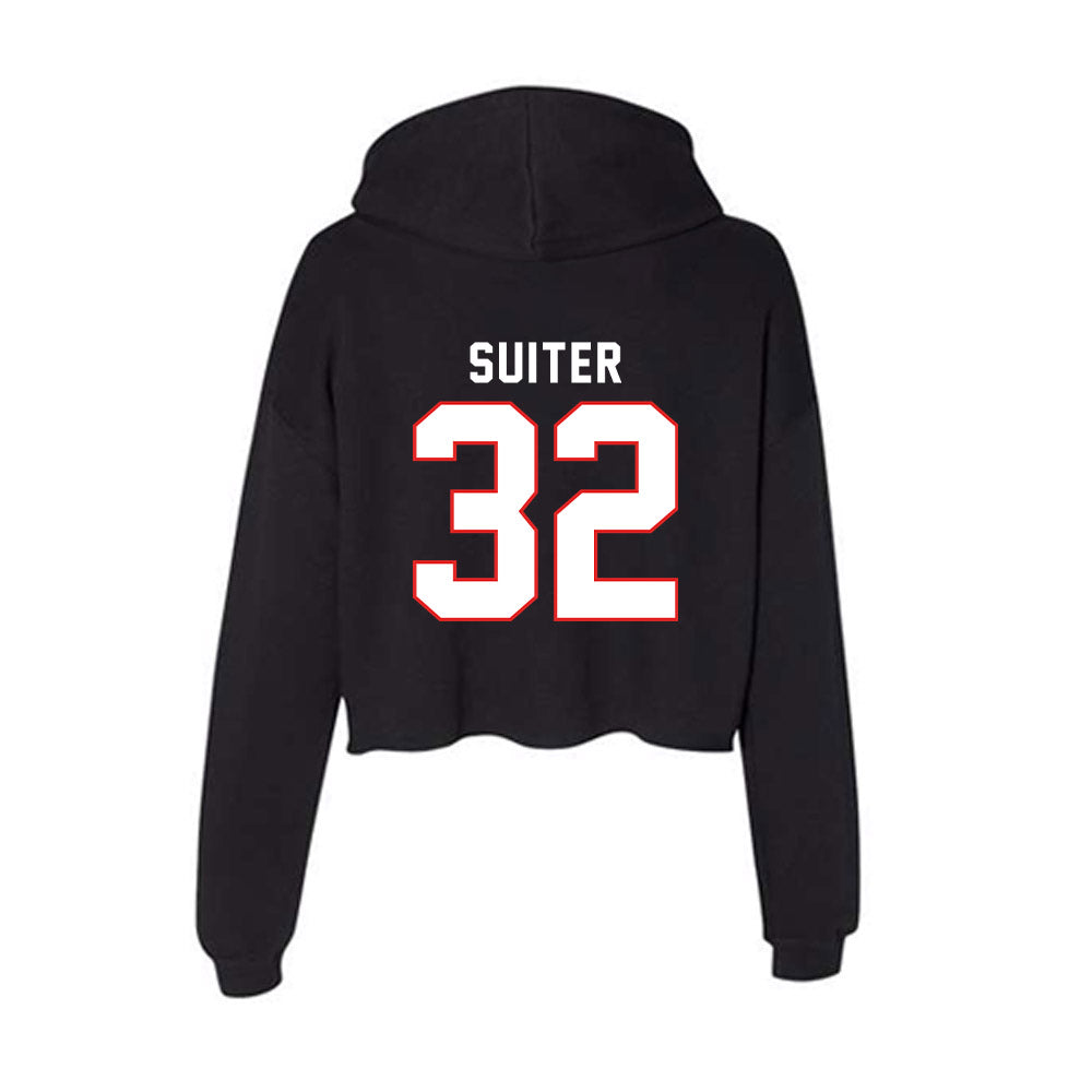 Texas Tech - NCAA Baseball : Bryce Suiter - Women's Crop Fleece Hoodie-1