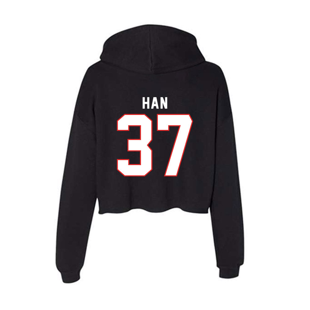 Texas Tech - NCAA Baseball : Heeryun Han - Women's Crop Fleece Hoodie-1
