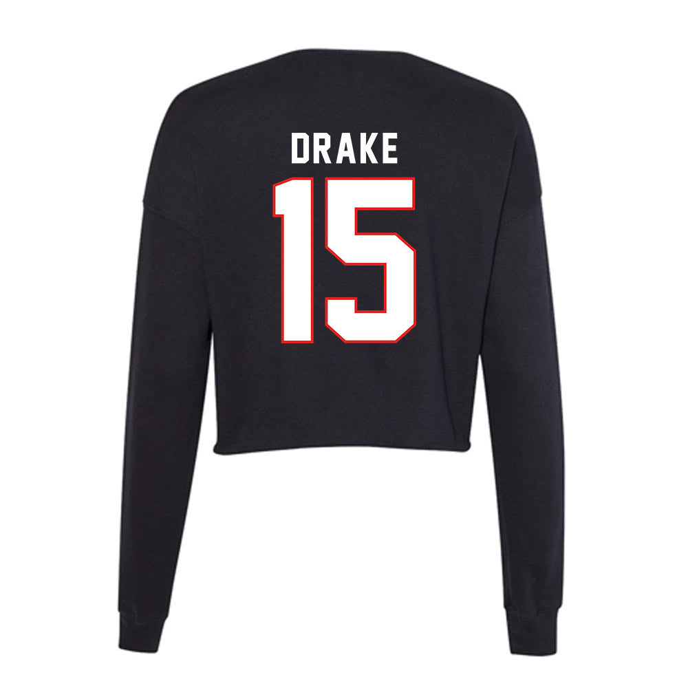 Texas Tech - NCAA Baseball : JT Drake - Women's Cropped Crew Fleece-1