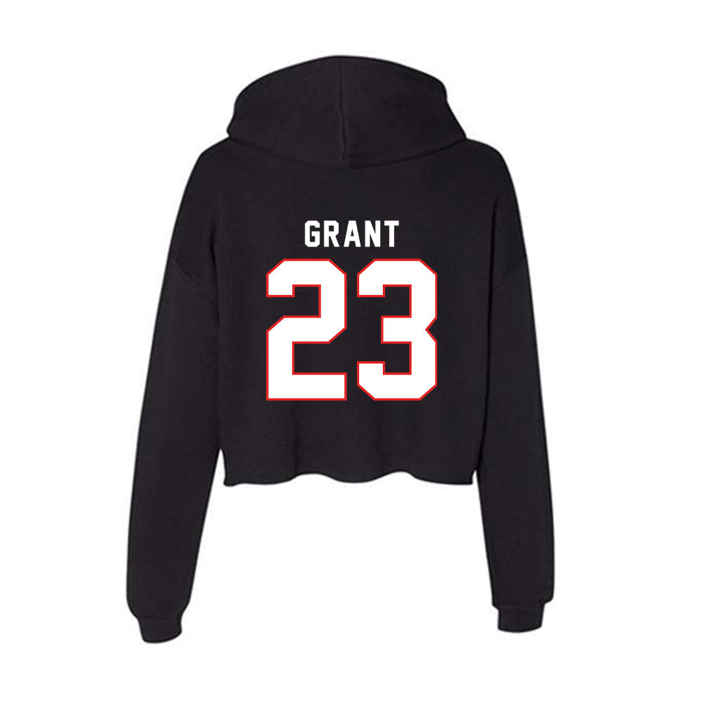 Texas Tech - NCAA Football : Tarrion Grant - Women's Crop Fleece Hoodie-1