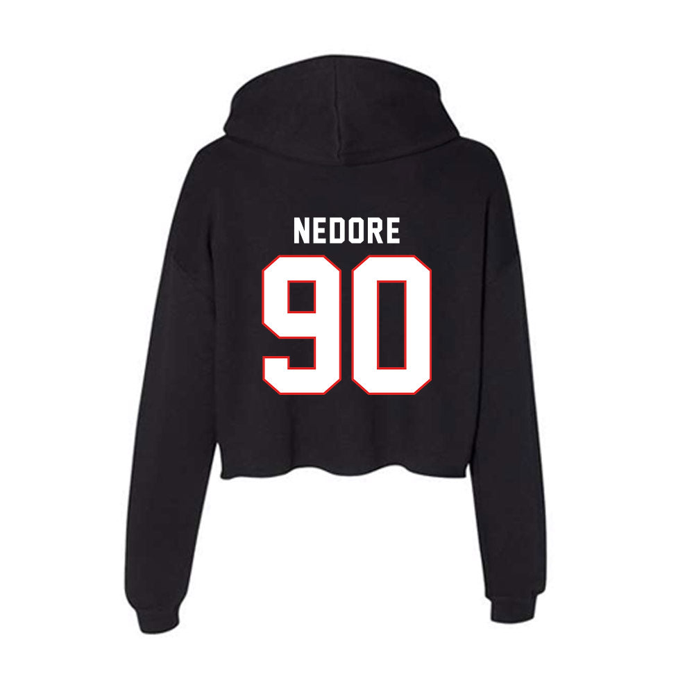 Texas Tech - NCAA Football : Ansel Nedore - Women's Crop Fleece Hoodie-1