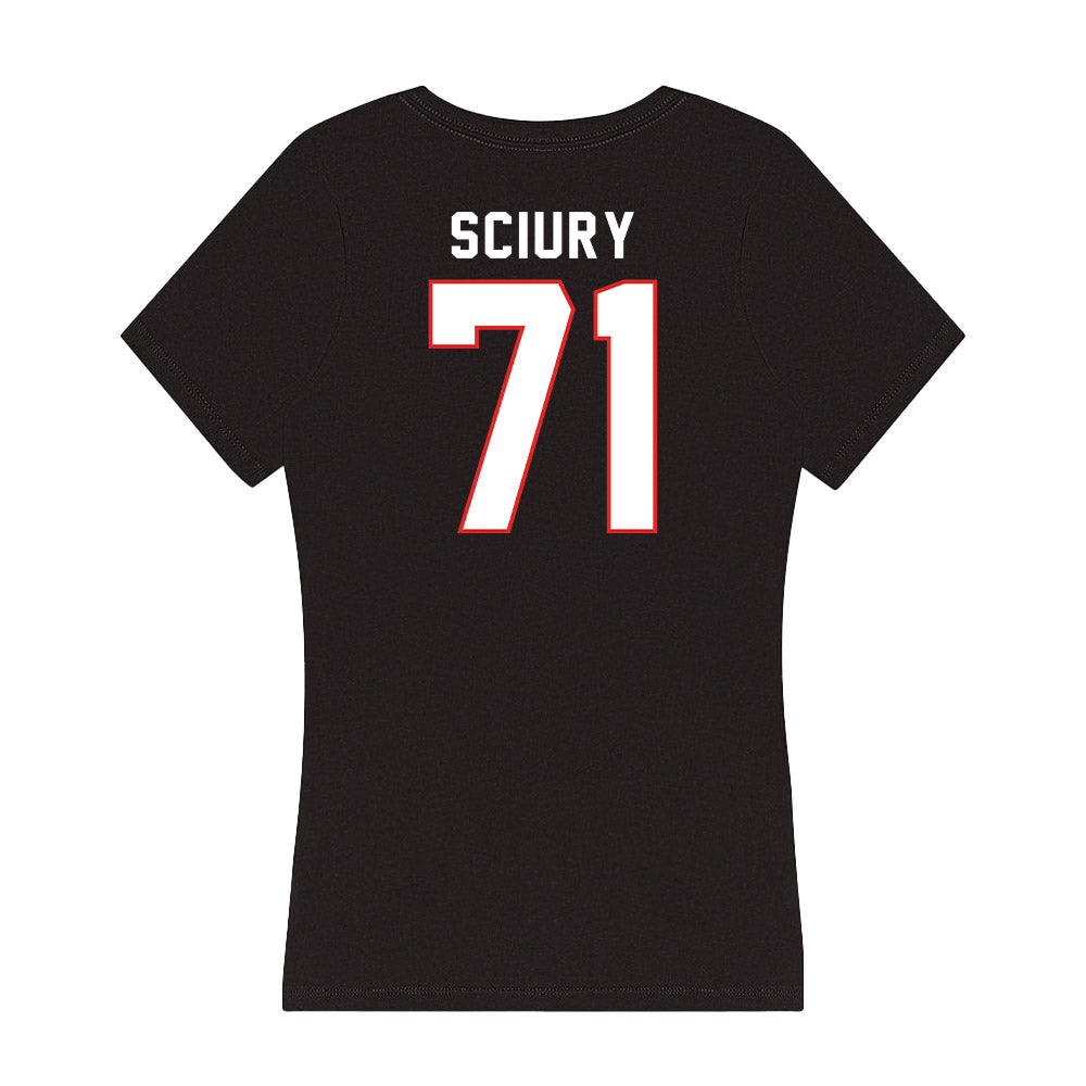 Texas Tech - NCAA Football : Vinny Sciury - Women's V-Neck T-Shirt-1