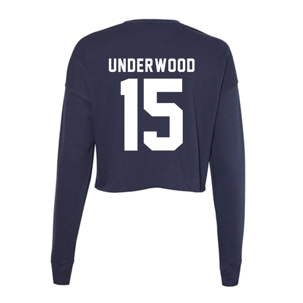Georgia Tech - NCAA Baseball : Cooper Underwood - Women's Cropped Crew Fleece-1