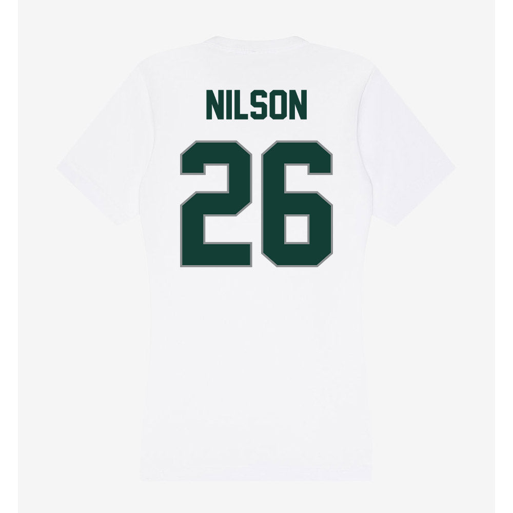 Michigan State - NCAA Men's Ice Hockey : Eric Nilson - Women's V-Neck T-Shirt-1