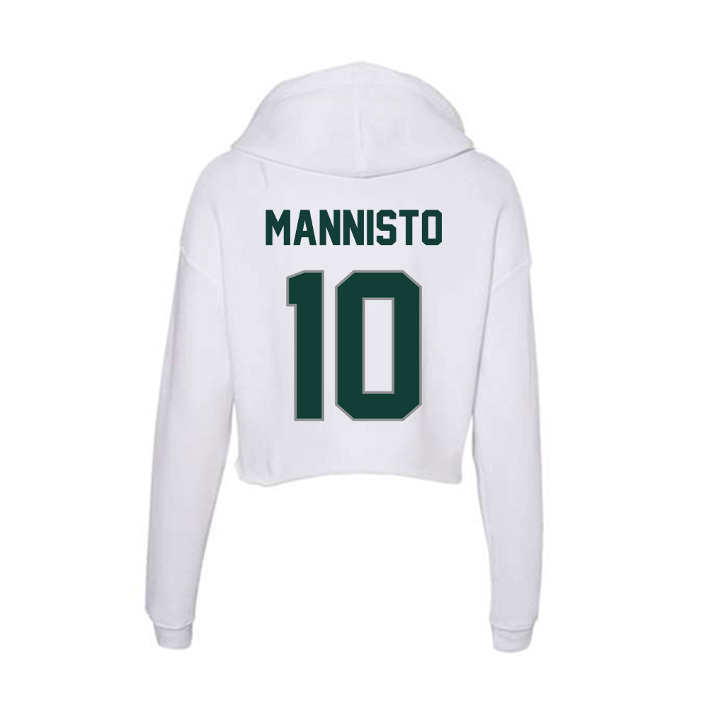 Michigan State - NCAA Men's Ice Hockey : Tommi Mannisto - Women's Crop Fleece Hoodie-1
