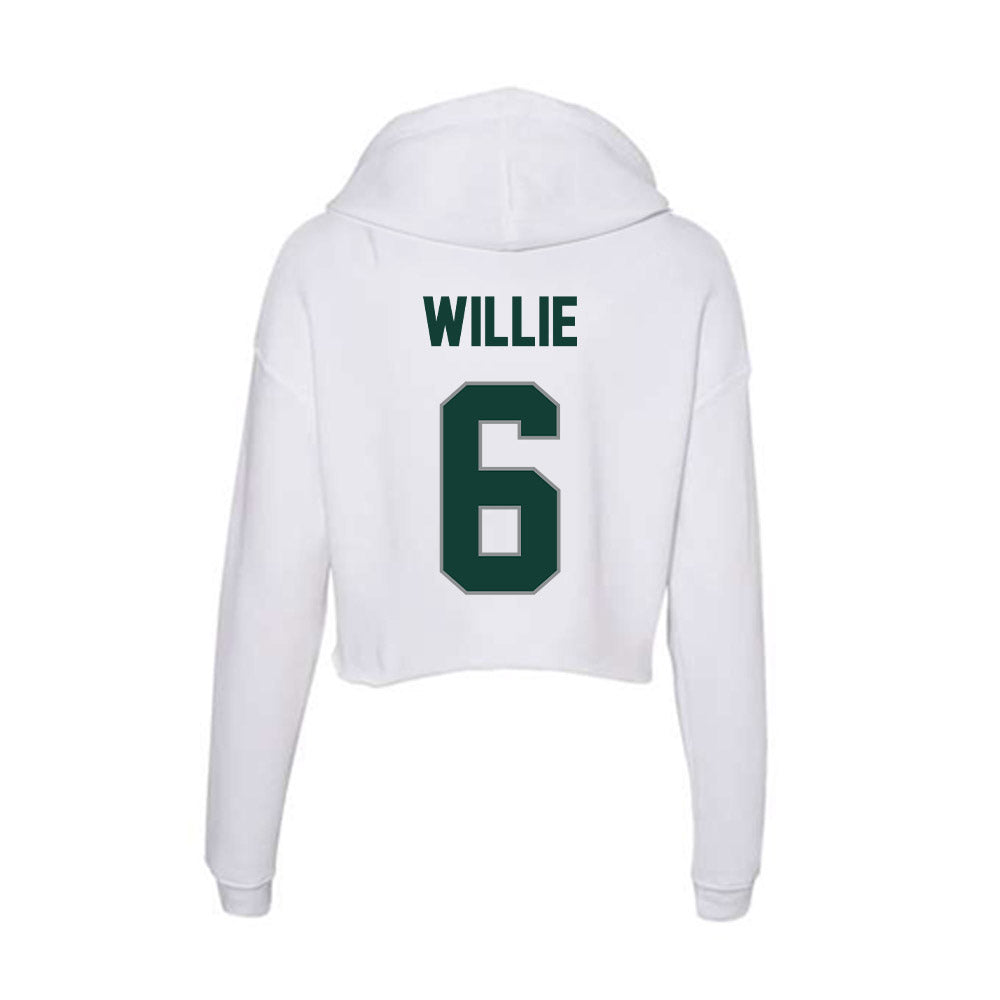 Michigan State - NCAA Football : Ade Willie - Women's Crop Fleece Hoodie-1
