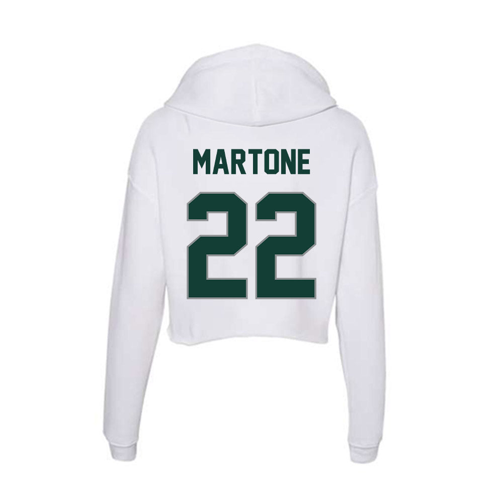 Michigan State - NCAA Men's Ice Hockey : Porter Martone - Women's Crop Fleece Hoodie-1