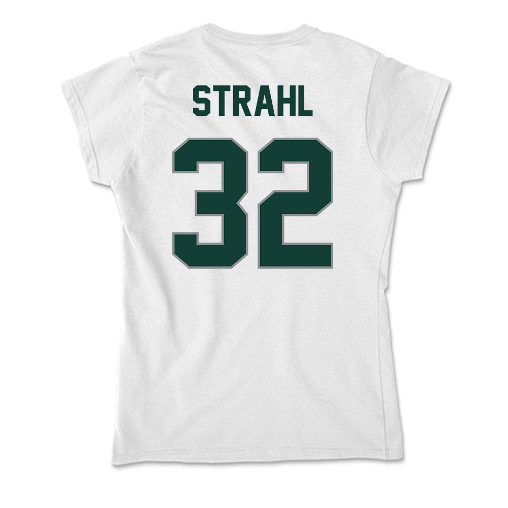 Michigan State - NCAA Men's Ice Hockey : Melvin Strahl - Soft Style Women’s T-Shirt-1