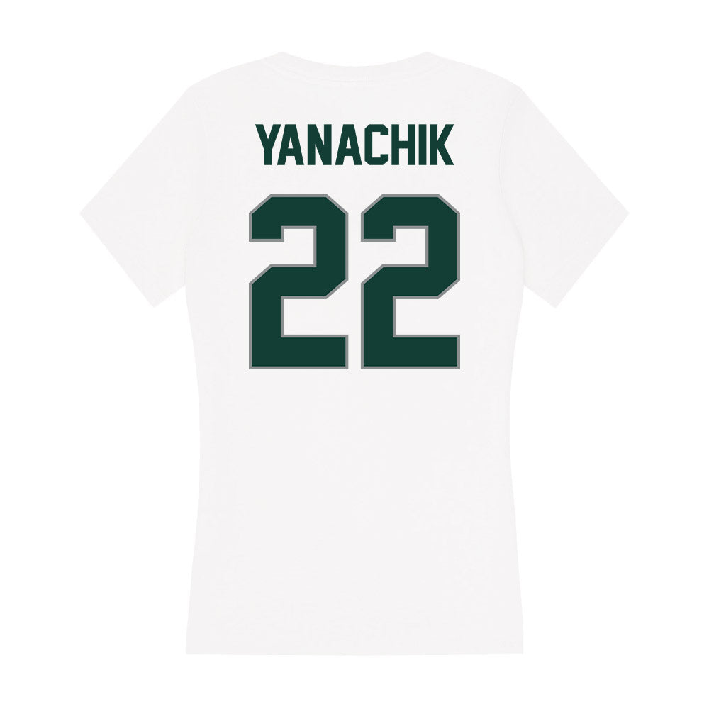 Michigan State - NCAA Football : Jack Yanachik - Women's V-Neck T-Shirt-1