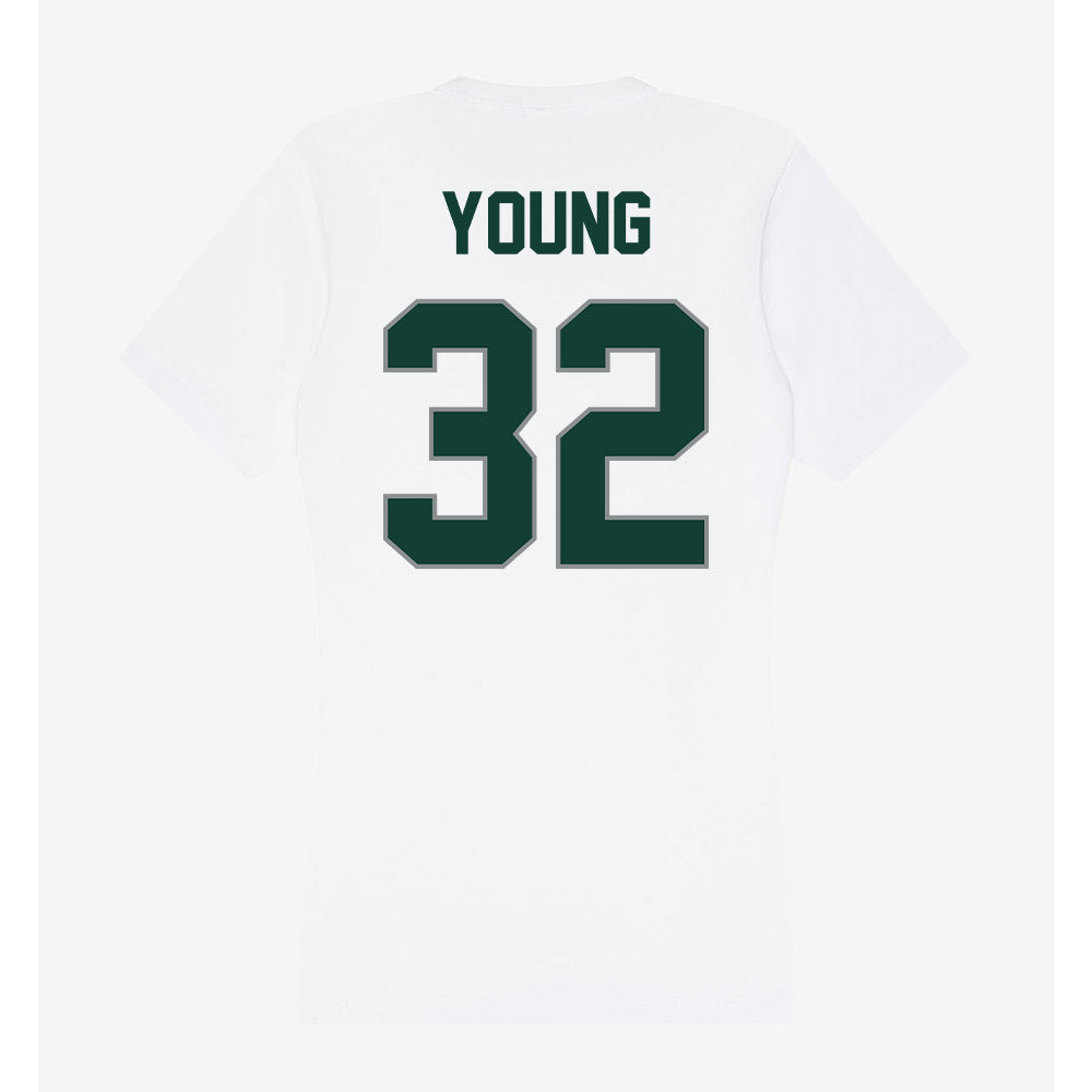 Michigan State - NCAA Football : Evan Young - Women's V-Neck T-Shirt-1