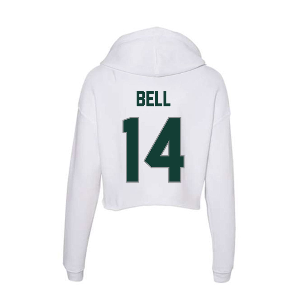 Michigan State - NCAA Football : Malcolm Bell - Women's Crop Fleece Hoodie-1