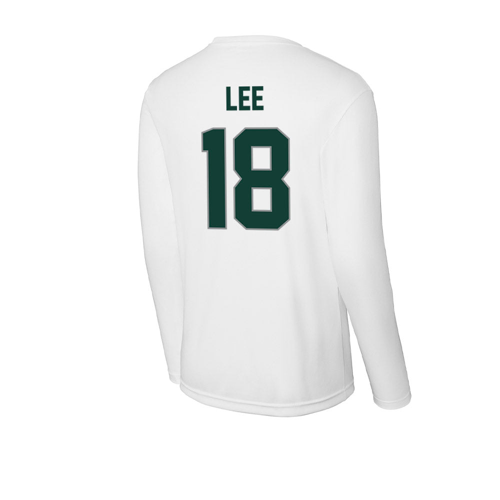 Michigan State - NCAA Men's Ice Hockey : Ryker Lee - Activewear Long Sleeve T-Shirt-1