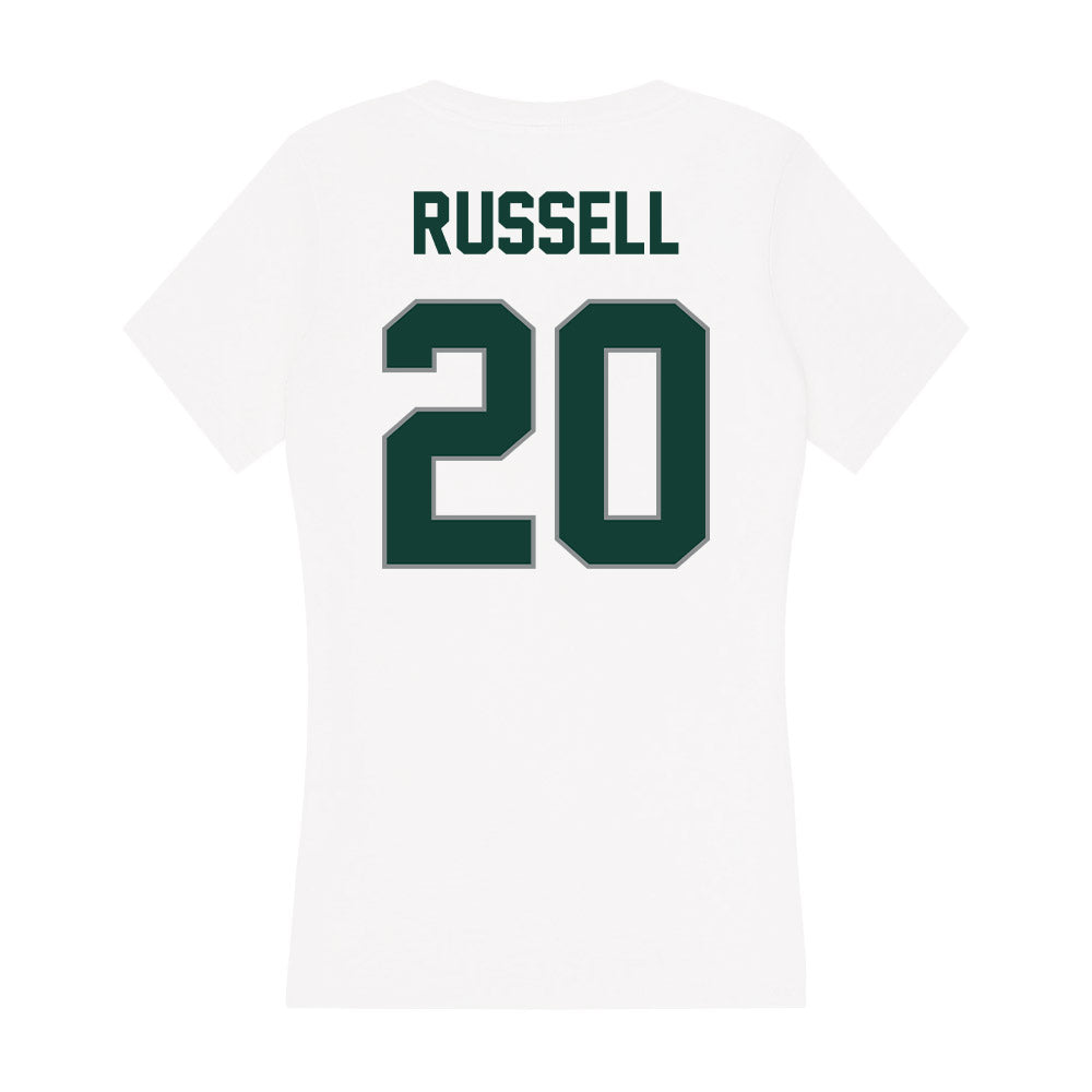 Michigan State - NCAA Men's Ice Hockey : Daniel Russell - Women's V-Neck T-Shirt-1