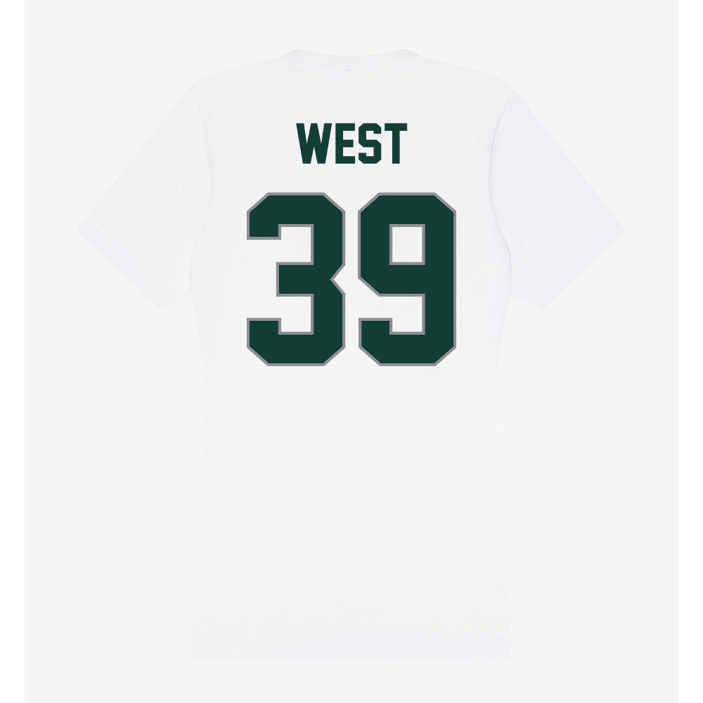 Michigan State - NCAA Football : Elisha West - Women's V-Neck T-Shirt-1