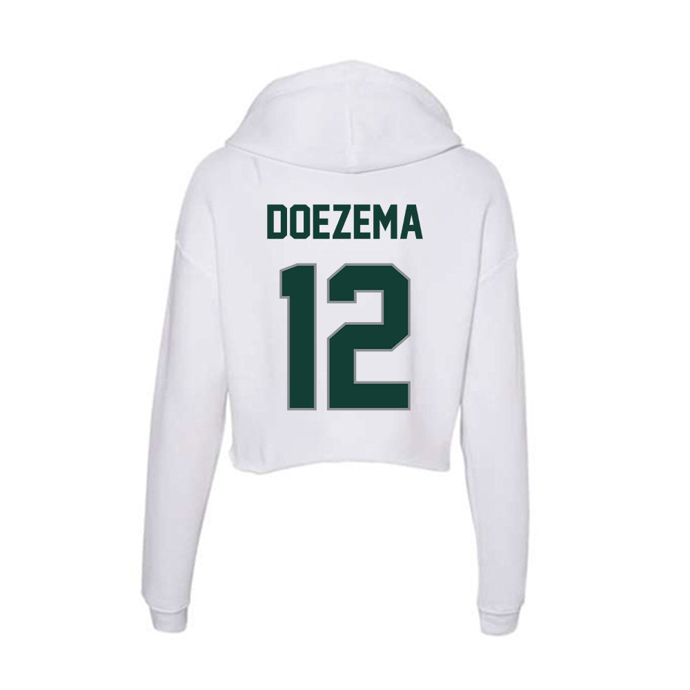 Michigan State - NCAA Women's Volleyball : Evelyn Doezema - Women's Crop Fleece Hoodie-1