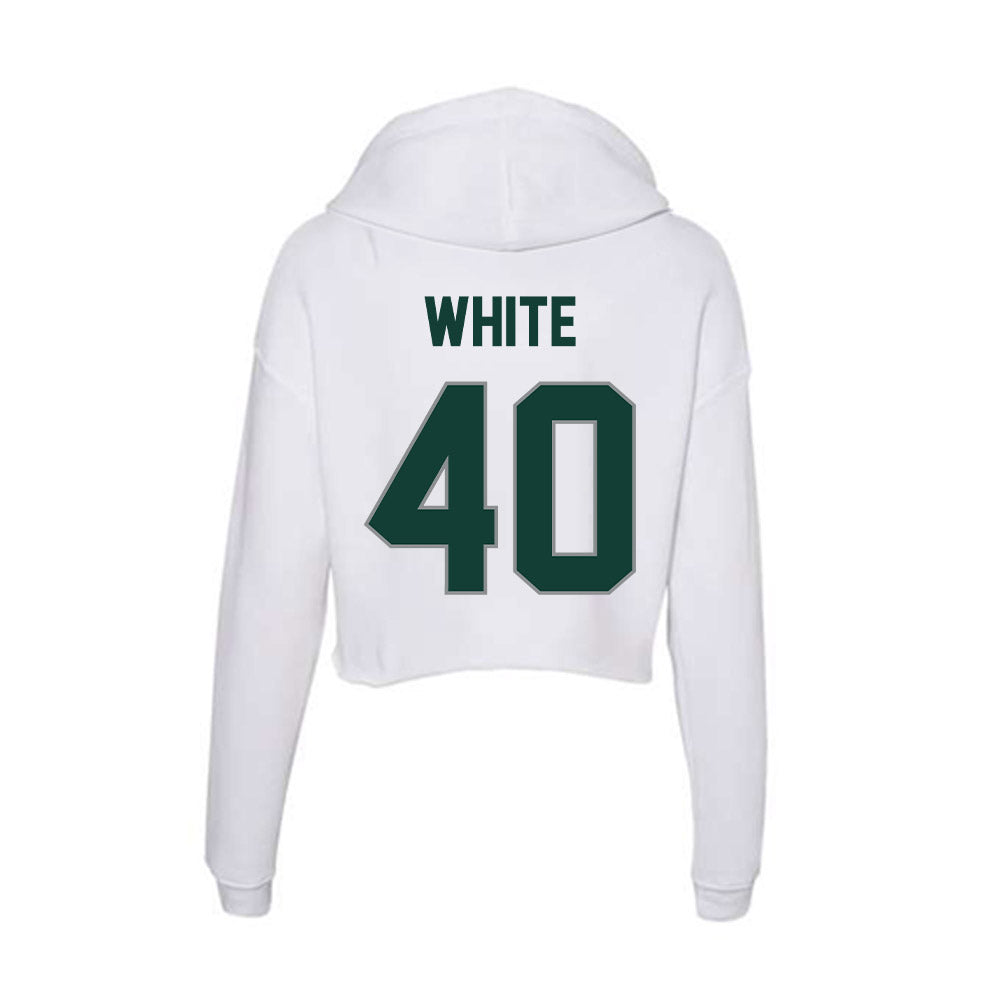 Michigan State - NCAA Football : DeJae White - Women's Crop Fleece Hoodie-1