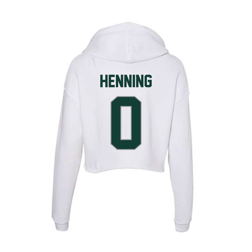 Michigan State - NCAA Women's Soccer : Noelle Henning - Women's Crop Fleece Hoodie-1