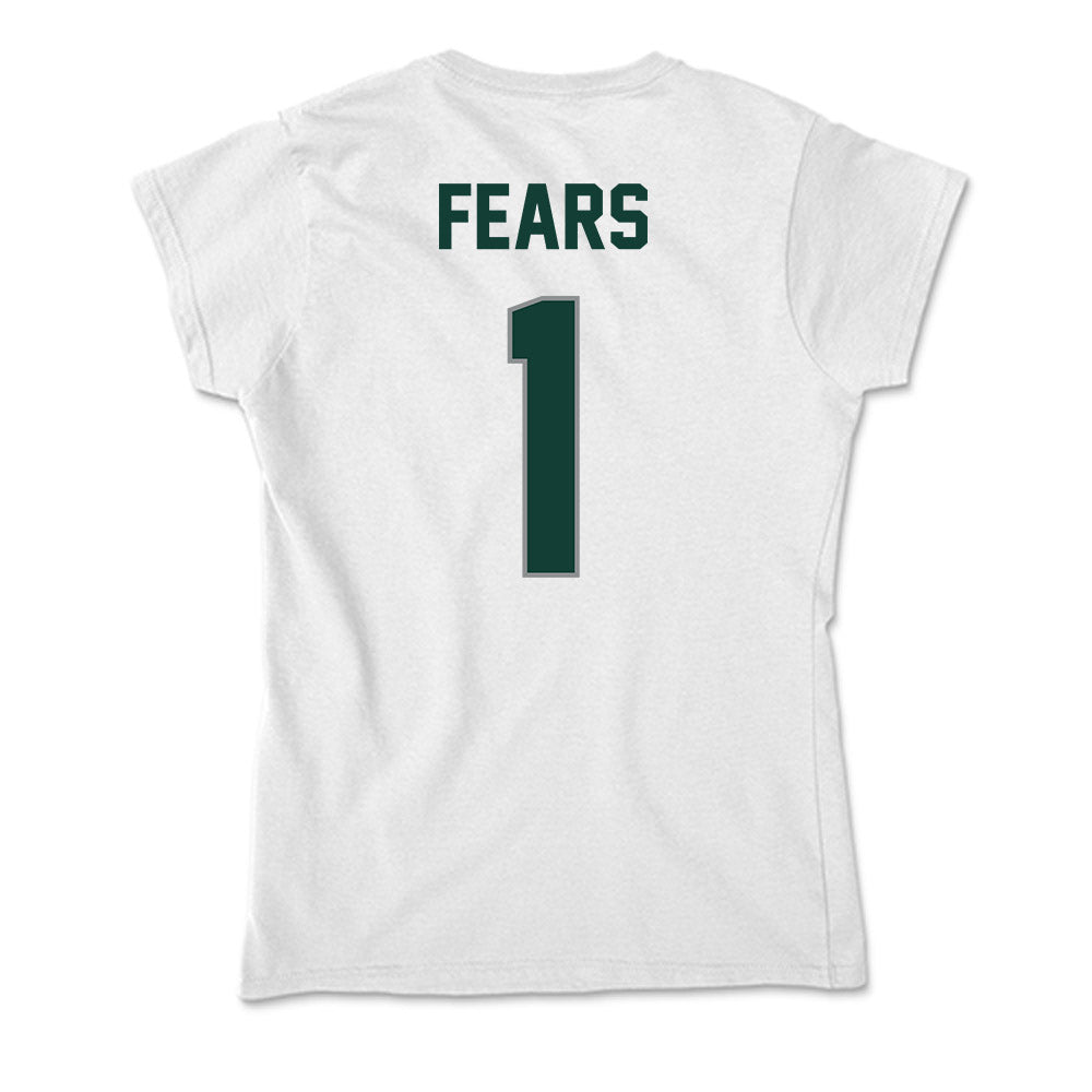 Michigan State - NCAA Men's Basketball : Jeremy Fears - Soft Style Women’s T-Shirt-1