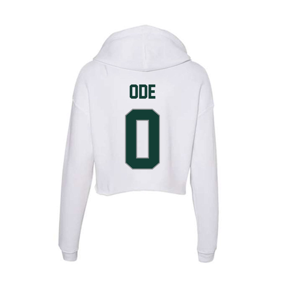 Michigan State - NCAA Women's Basketball : Jordan Ode - Women's Crop Fleece Hoodie-1