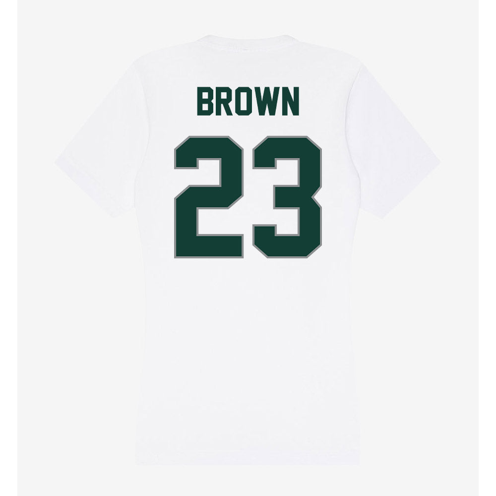 Michigan State - NCAA Women's Basketball : Jalyn Brown - Women's V-Neck T-Shirt-1