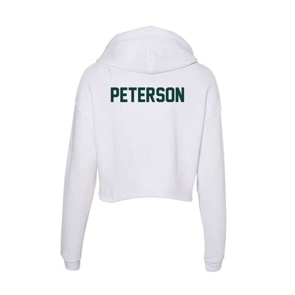 Michigan State - NCAA Women's Rowing : Taylor Peterson - Women's Crop Fleece Hoodie-1