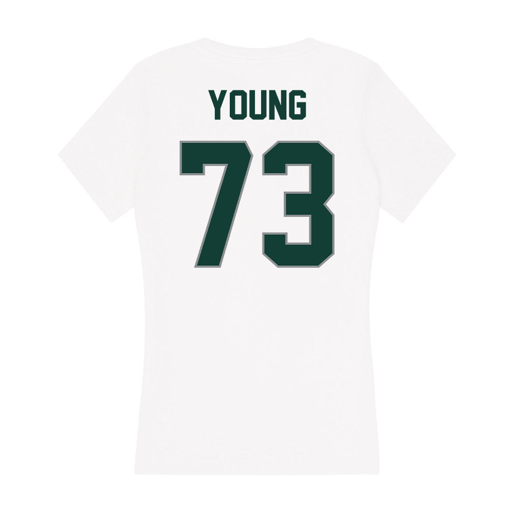 Michigan State - NCAA Football : Rustin Young - Women's V-Neck T-Shirt-1