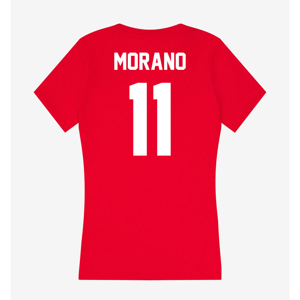 Rutgers - NCAA Men's Soccer : Anthony Morano - Women's V-Neck T-Shirt-1