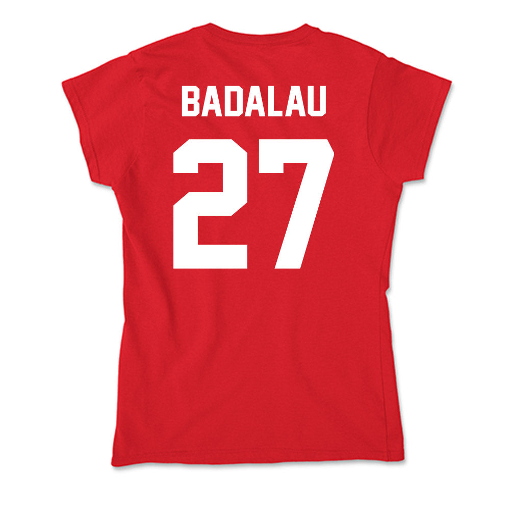 Rutgers - NCAA Men's Basketball : Denis Badalau - Soft Style Women’s T-Shirt-1