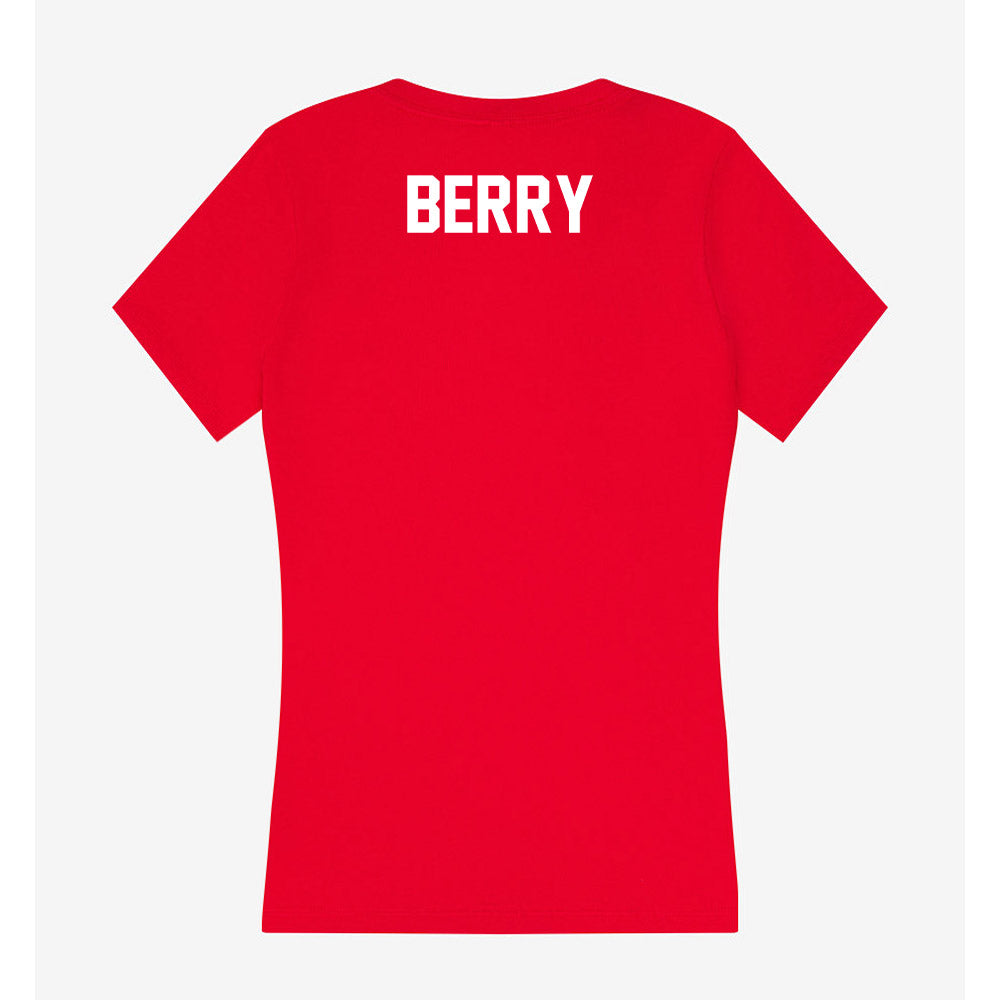 Rutgers - NCAA Women's Track & Field : Jenai Berry - Women's V-Neck T-Shirt-1