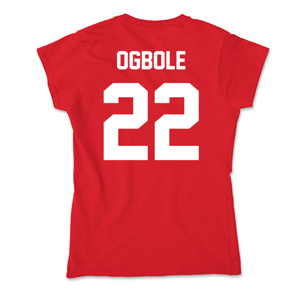 Rutgers - NCAA Men's Basketball : Emannuel Ogbole - Soft Style Women’s T-Shirt-1