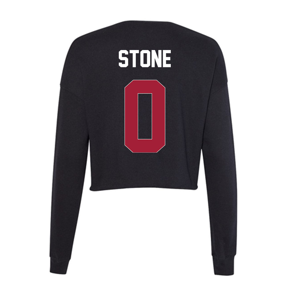 Oklahoma - NCAA Football : David Stone - Women's Cropped Crew Fleece-1